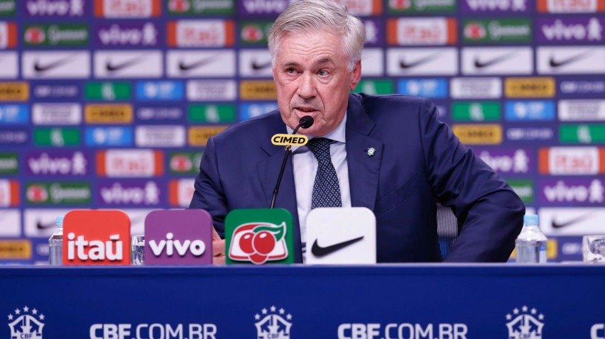 Carlo Ancelotti, treinador da Seleção Brasileira