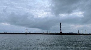 Dia nublado no Marco Zero