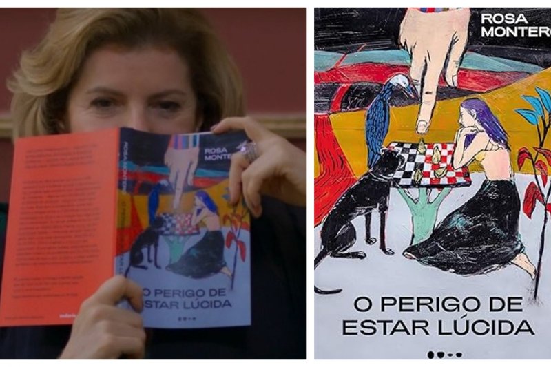 Odete Roitman lendo O Perigo de estar Lúcida