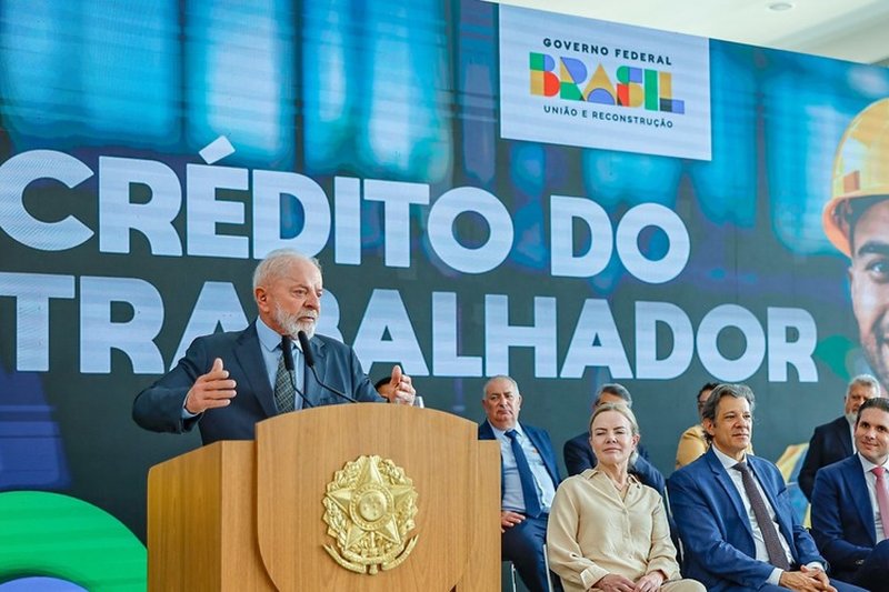 Lula da Silva, durante cerimônia de lançamento do Programa "Crédito do Trabalhador"