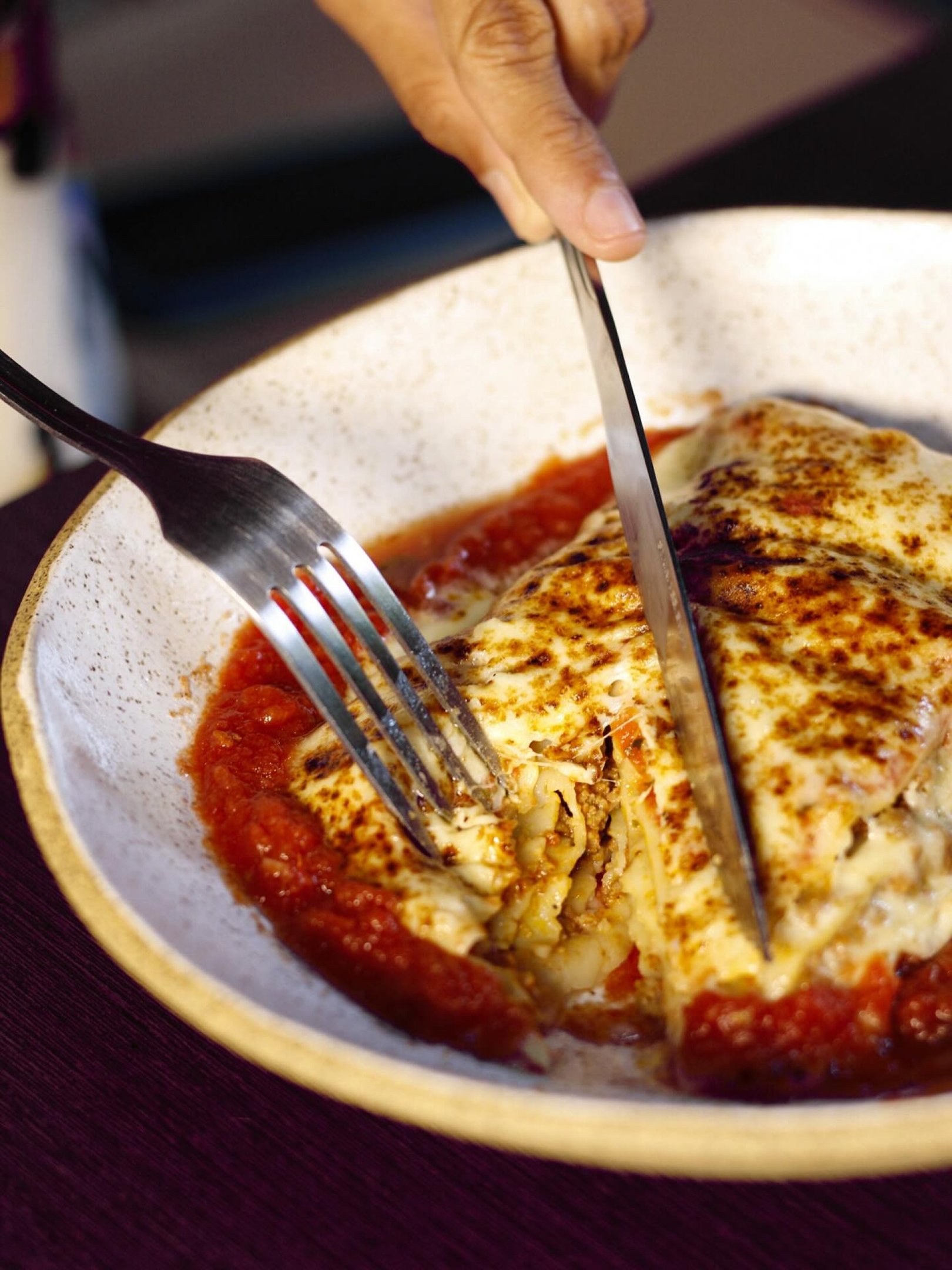 Lasanha de massa artesanal com molho bolonhesa, do Trattoria di Trevi Reprodução/Instagram @trattoriaditrevi