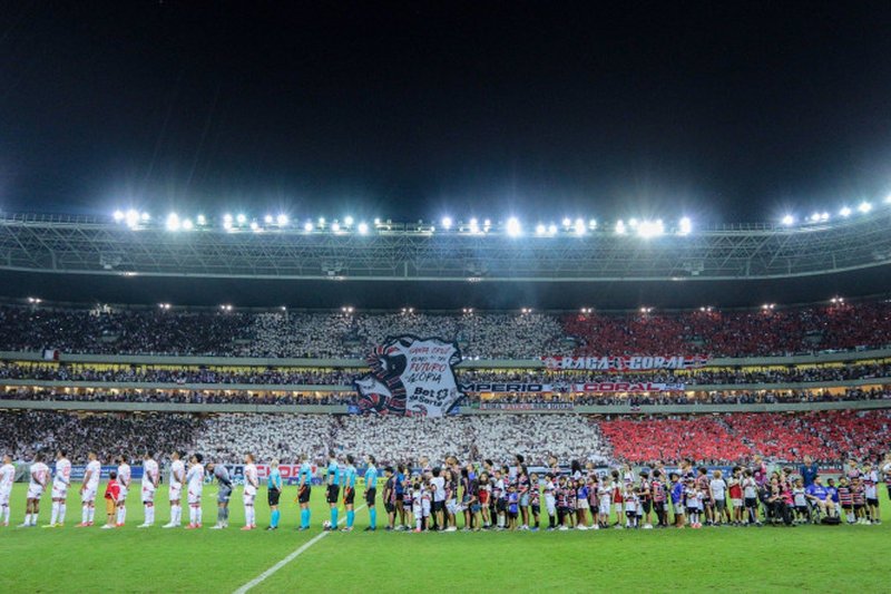Imagem da Arena de Pernambuco antes de jogo do Santa Cruz pela Série D
