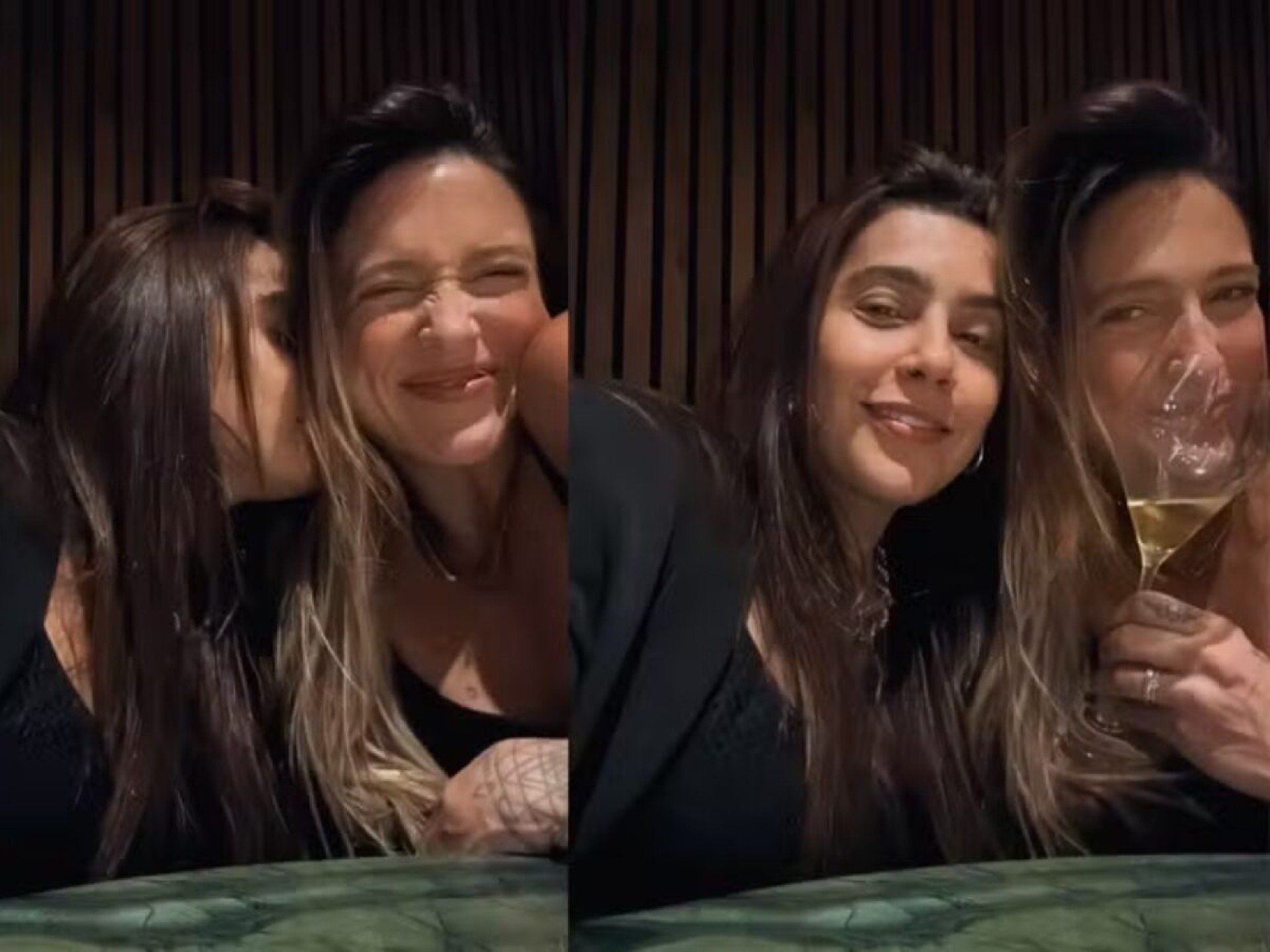 Lauana Prado e a noiva, Tati Dias, celebram aniversário do romance em jantar