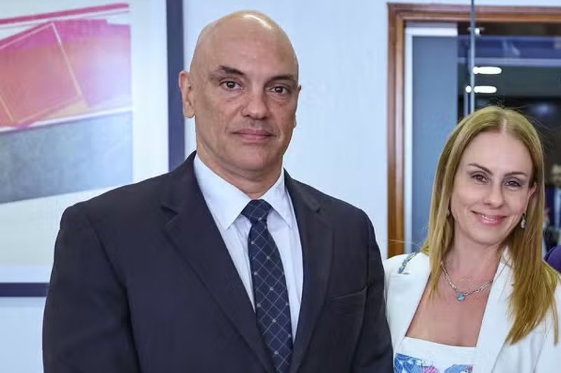 Alexandre de Moraes e a esposa, a advogada Viviane Barci