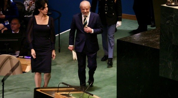 O presidente do Brasil, Luiz Inácio Lula da Silva, participa da abertura da Assembleia-Geral da ONU (Organização das Nações Unidas), em Nova York