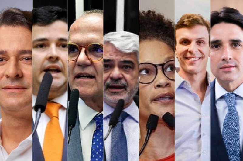 Mosaico com possíveis candidatos ao Senado em Pernambuco em 2026