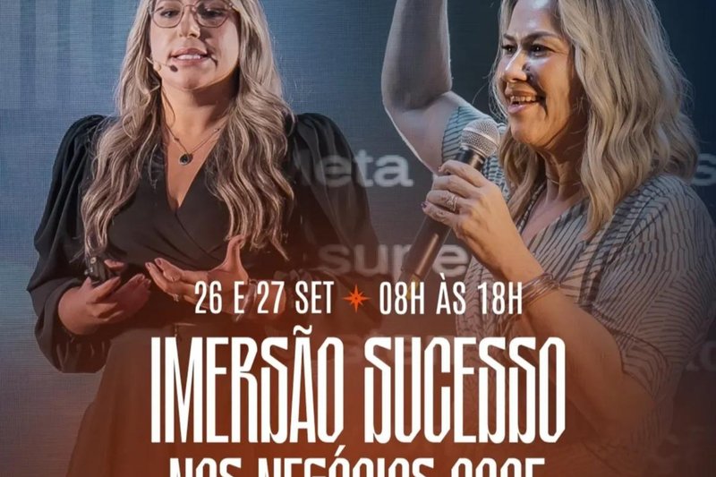 A 3ª Imersão Sucesso nos Negócios acontece nos dias 2 e 27 de setembro, no Recife