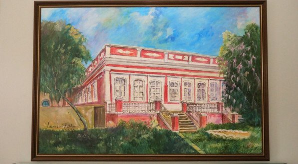 Pintura de Leonardo Filho/Casar&atilde;o da Benfica, sede da Associa&ccedil;&atilde;o do Minist&eacute;rio P&uacute;blico de Pernambuco
