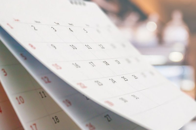 Imagem de um calendário 