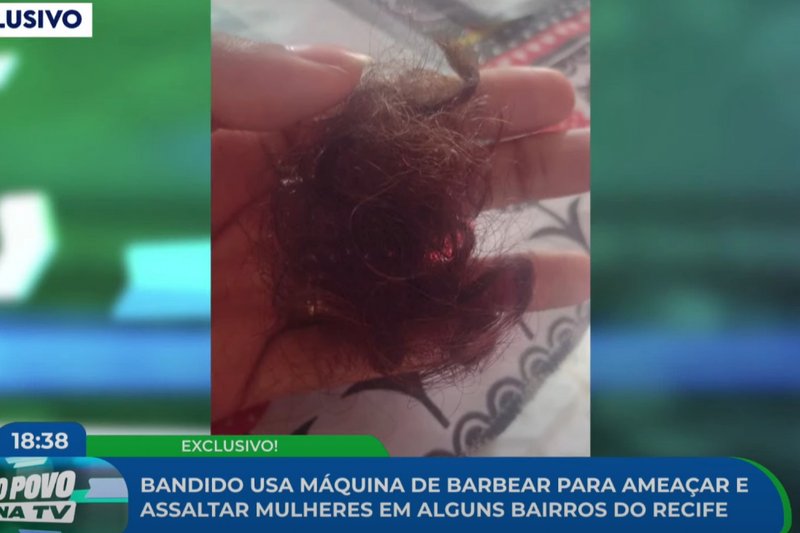 Criminoso utiliza máquina de barbear para assaltar vítimas no Recife