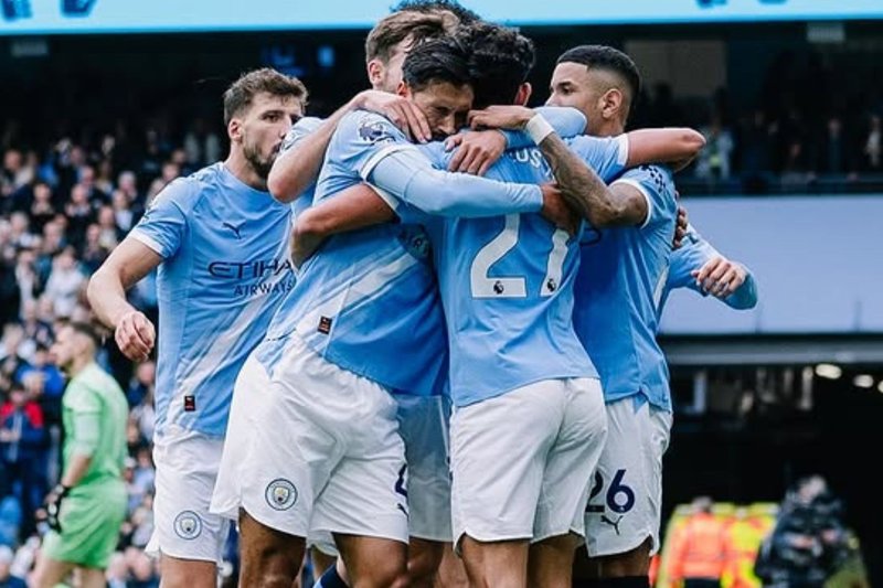 Jogadores do Manchester City