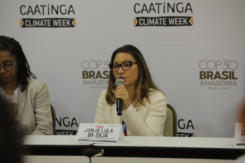 Janja esteve no "Caatinga Climate Week", em Caruaru