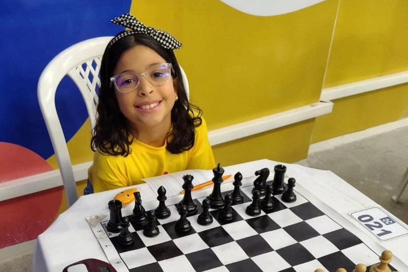 Com 9 anos, Mariana Alcântara conquistou o melhor resultado da América Latina em mundial de xadrez