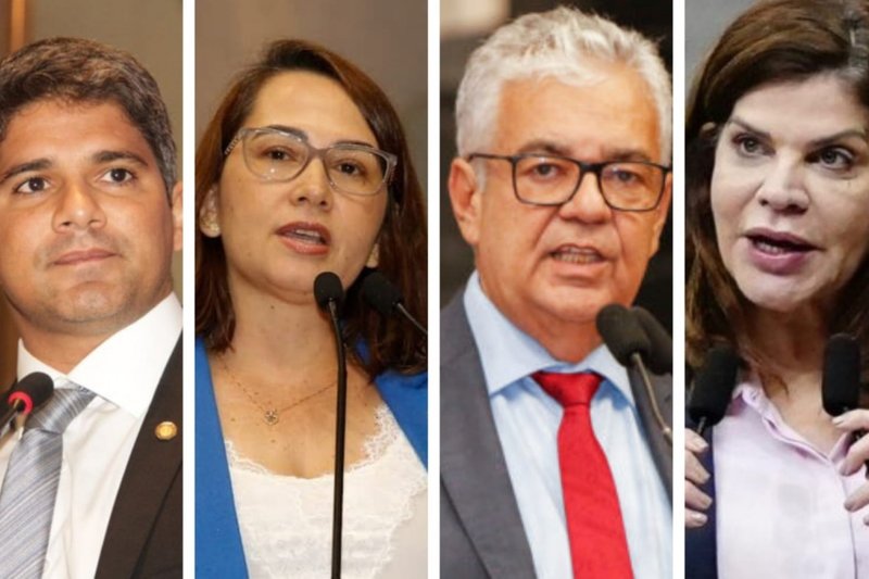 Os deputados estaduais, Renato Antunes, Débora Almeida, Antonio Moraes e Socorro Pimentel