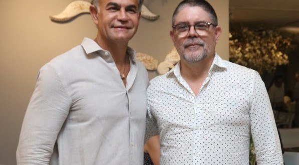Fernando Reis e Léo Barbosa no lançamento da Restaurant Week 2025