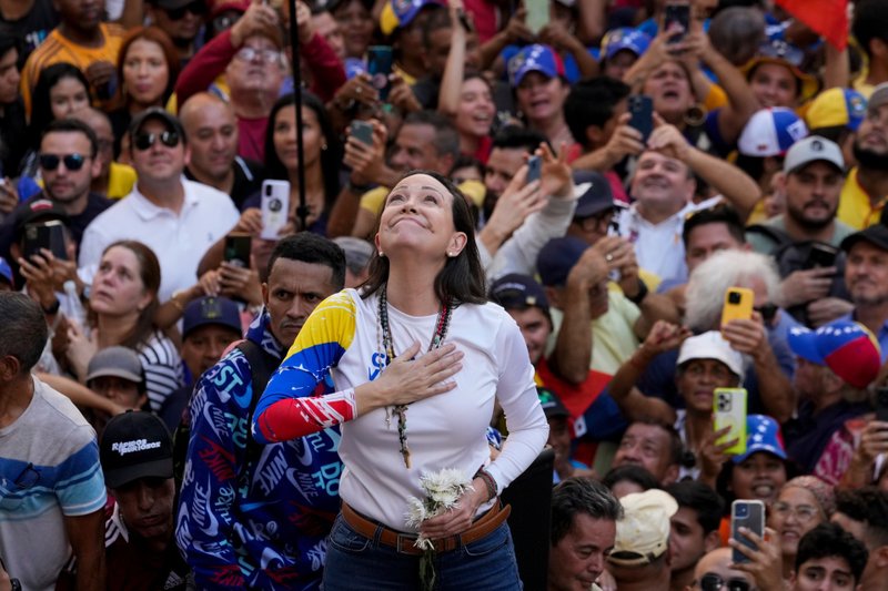 Líder da oposição na Venezuela, Maria Corina Machado