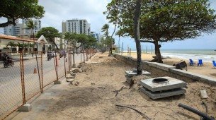 Obras na orla de Boa Viagem, Pina e Brasília Teimosa - Orla Recife