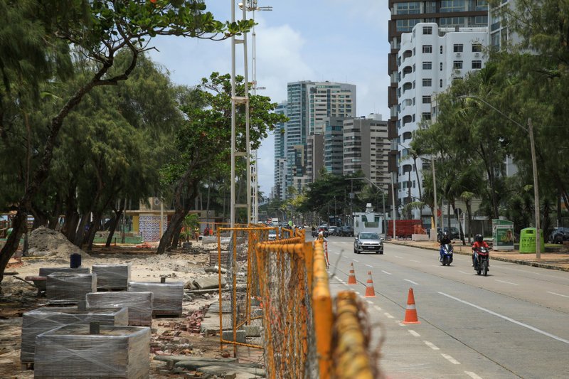 Obras na orla de Boa Viagem, Pina e Brasília Teimosa - Orla Recife
