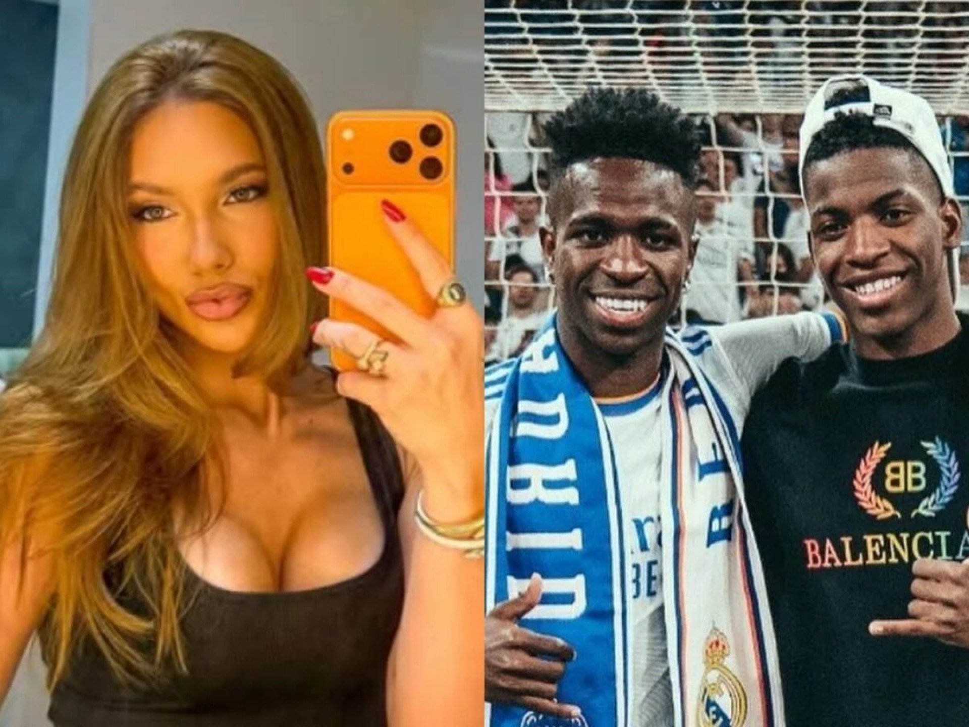 Virginia Fonseca aparece com irmão de Vini Jr. em mansão