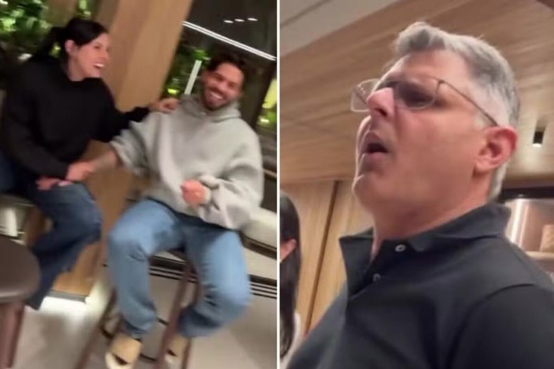 Aos beijos, Ana Castela e Zé Felipe tomam ‘bronca’ do pai da cantora