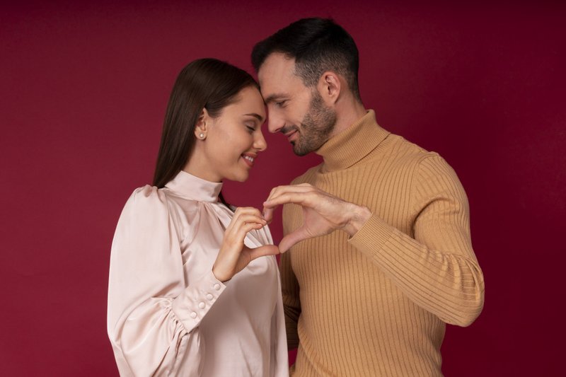 Imagem de um casal apaixonado
