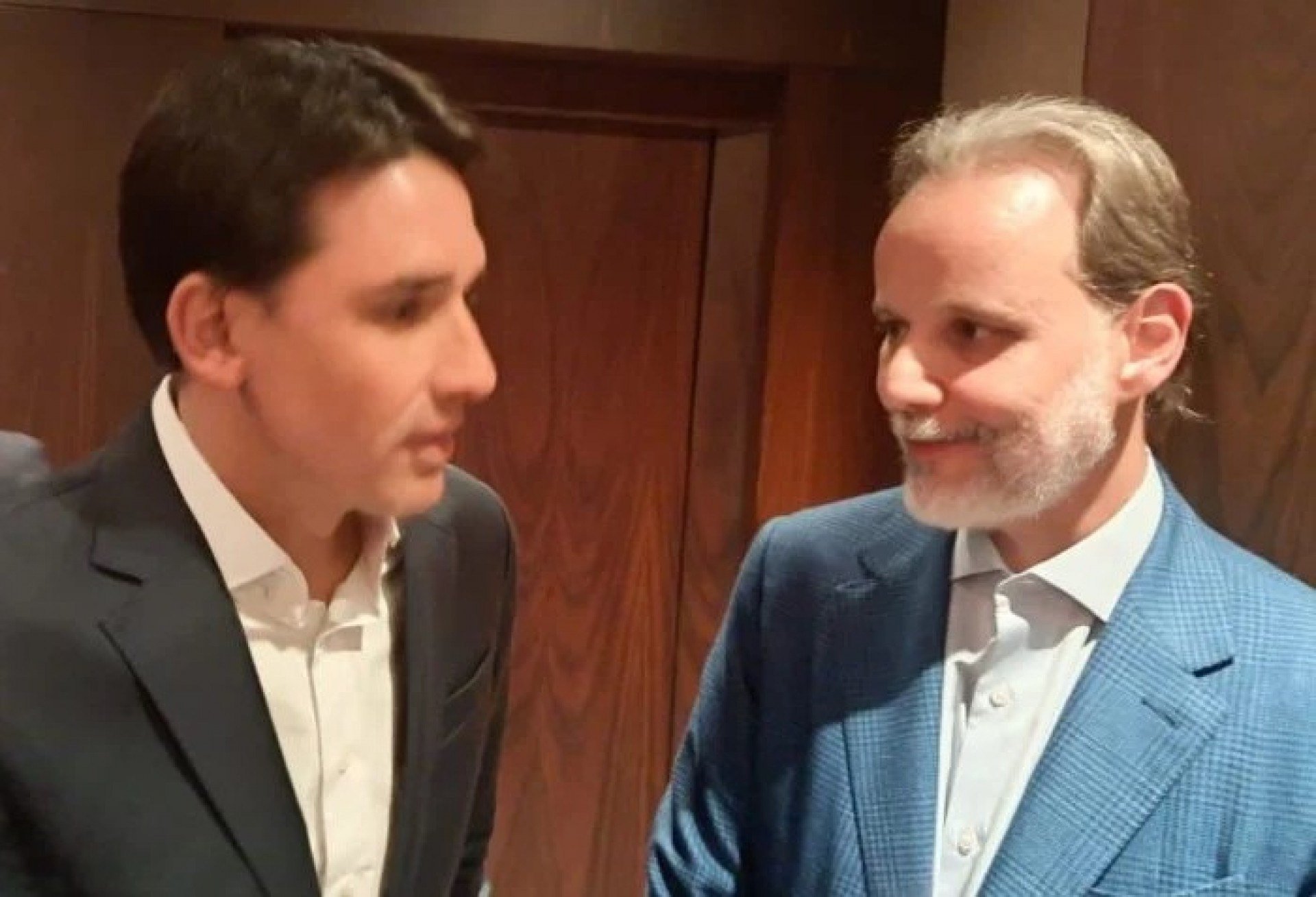 O ministro Sílvio Costa e o advogado Marco Aurélio de Carvalho, presidente do Grupo Prerrogativas, durante evento em São Paulo Arquivo Pessoal