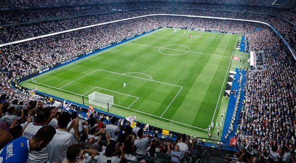 Estádio Santiago Bernabéu, em Madri, na Espanha