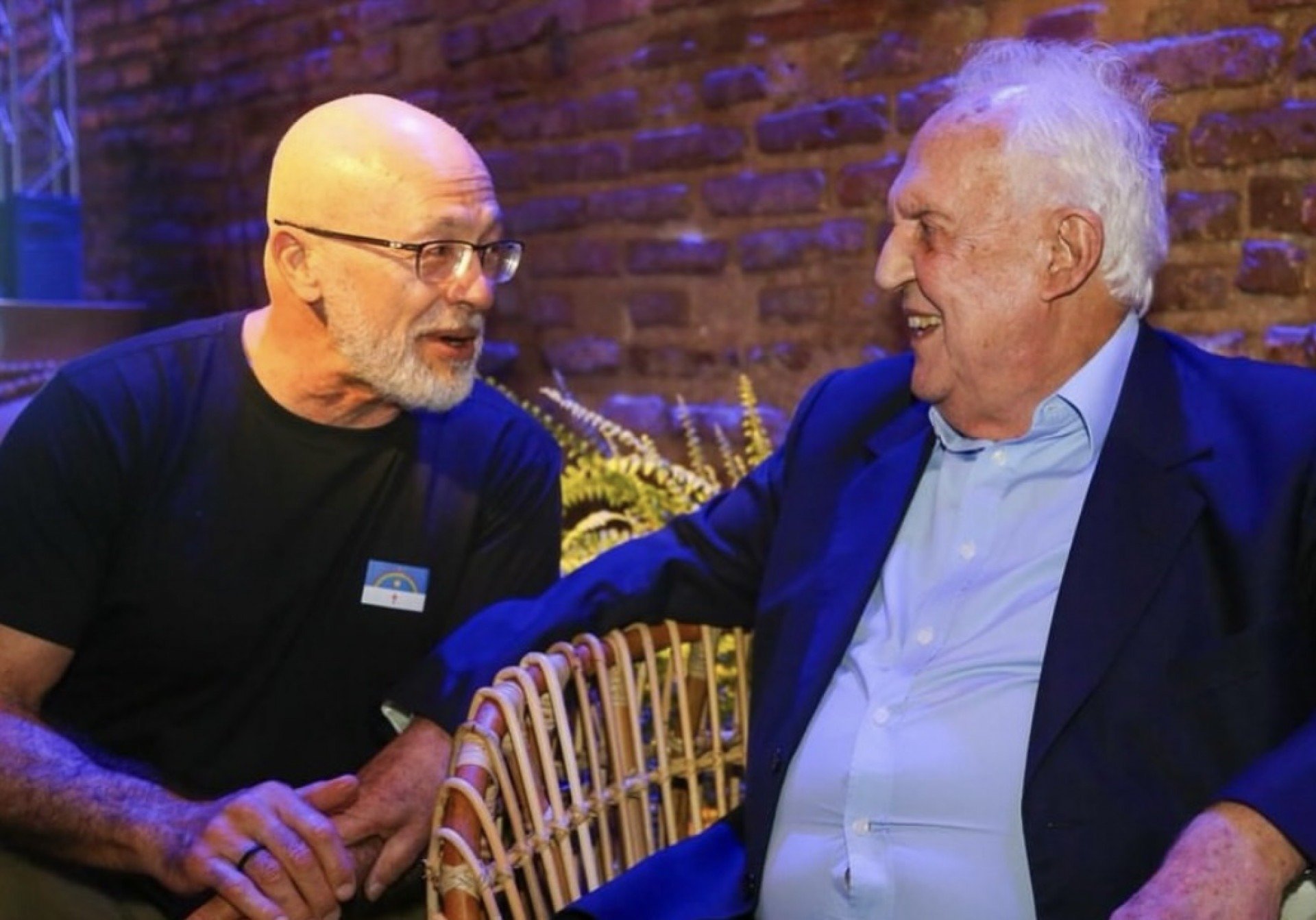 Sílvio Meira e Jarbas Vasconcelos, em evento do Porto Digital Arquivo Pessoal