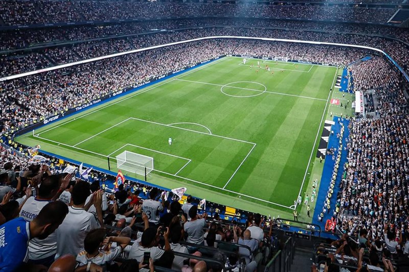 Estádio Santiago Bernabéu, em Madri, na Espanha