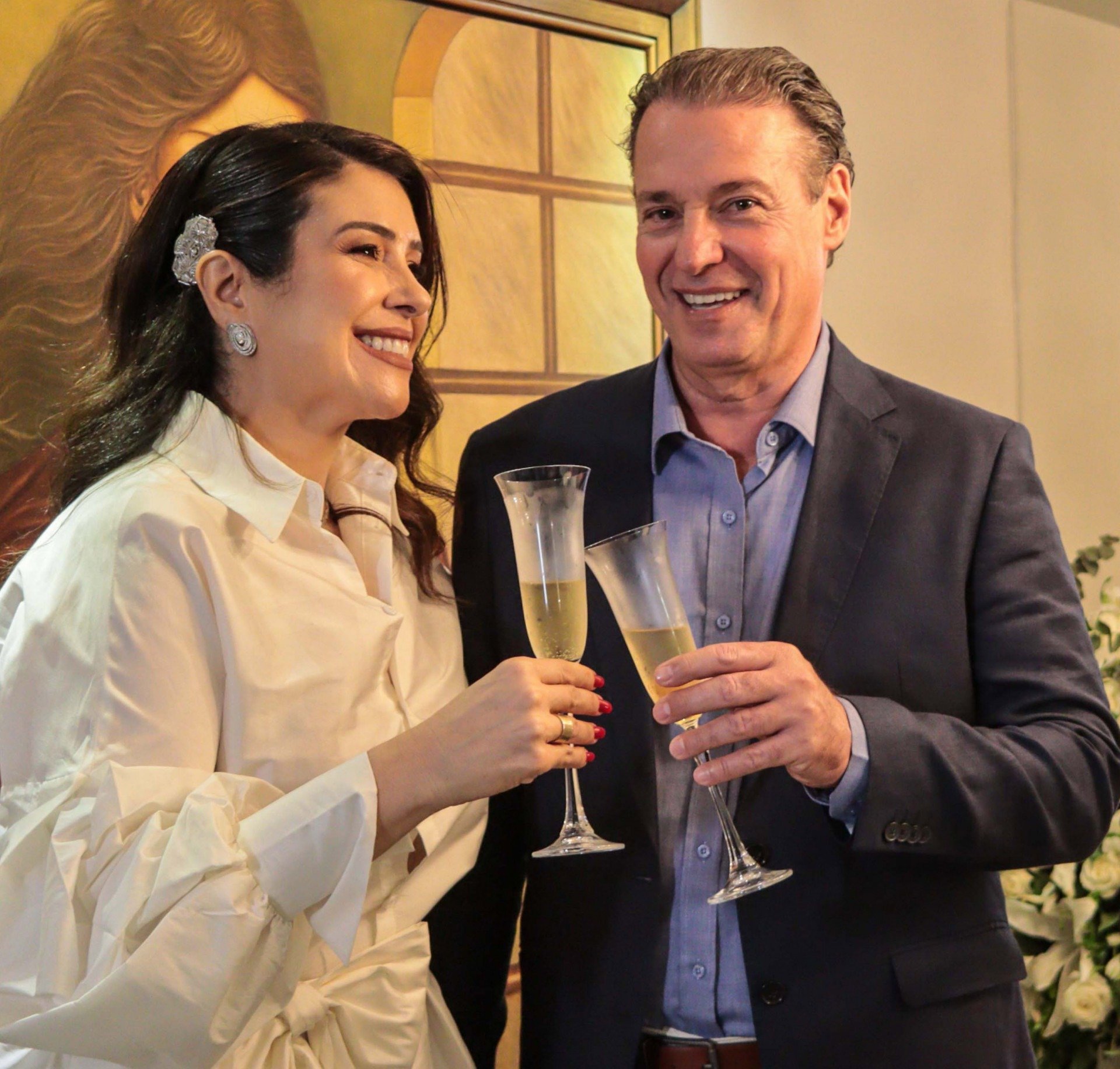 Jacyra Salsa e João André, no seu casamento, oficiado pelo juiz João Targino, com benção do padre Cosmo Nascimento.   GleysonRamosFotografia