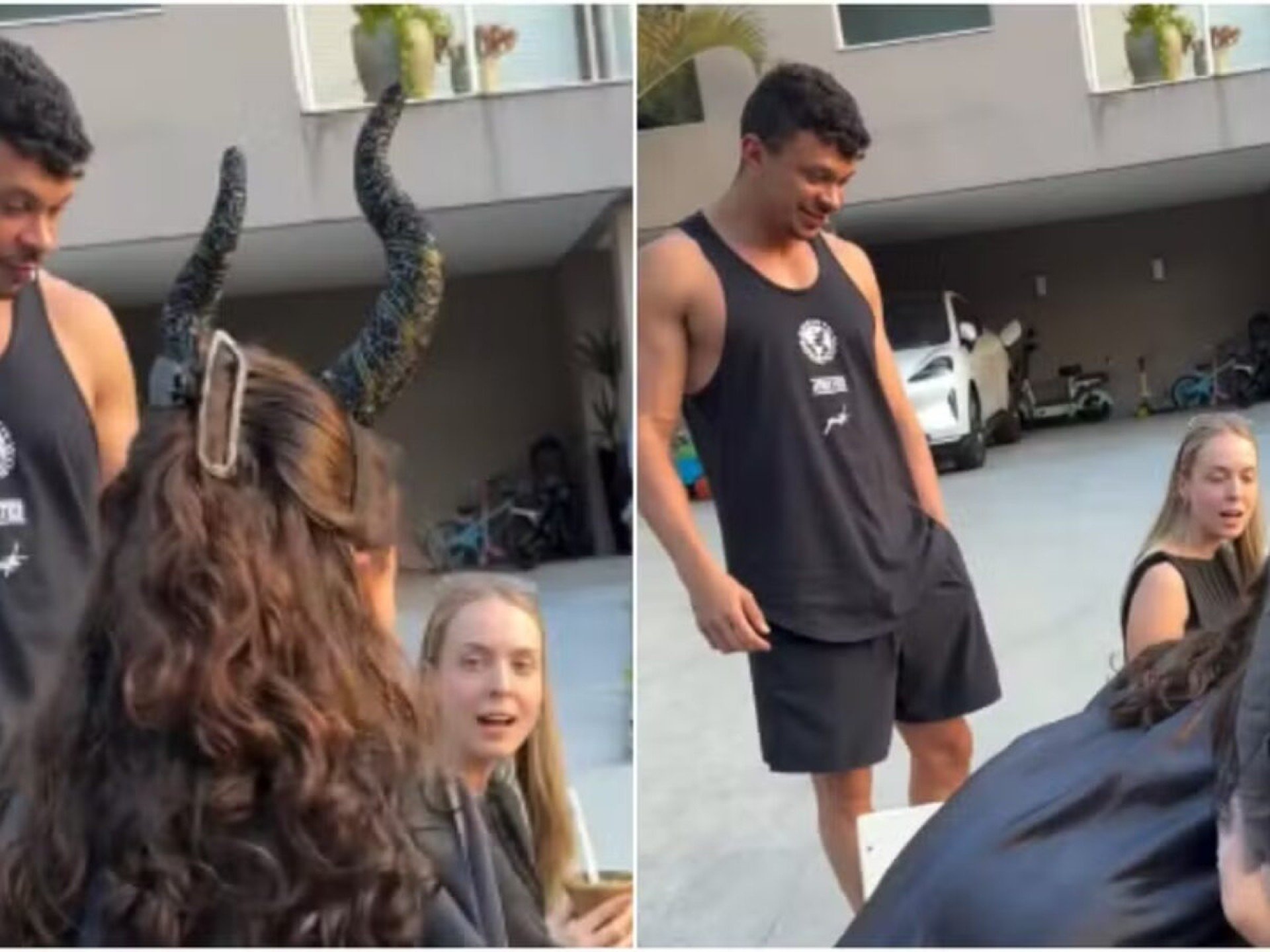 Tata Estaniecki e Júlio Cocielo são vistos juntos após fim do casamento