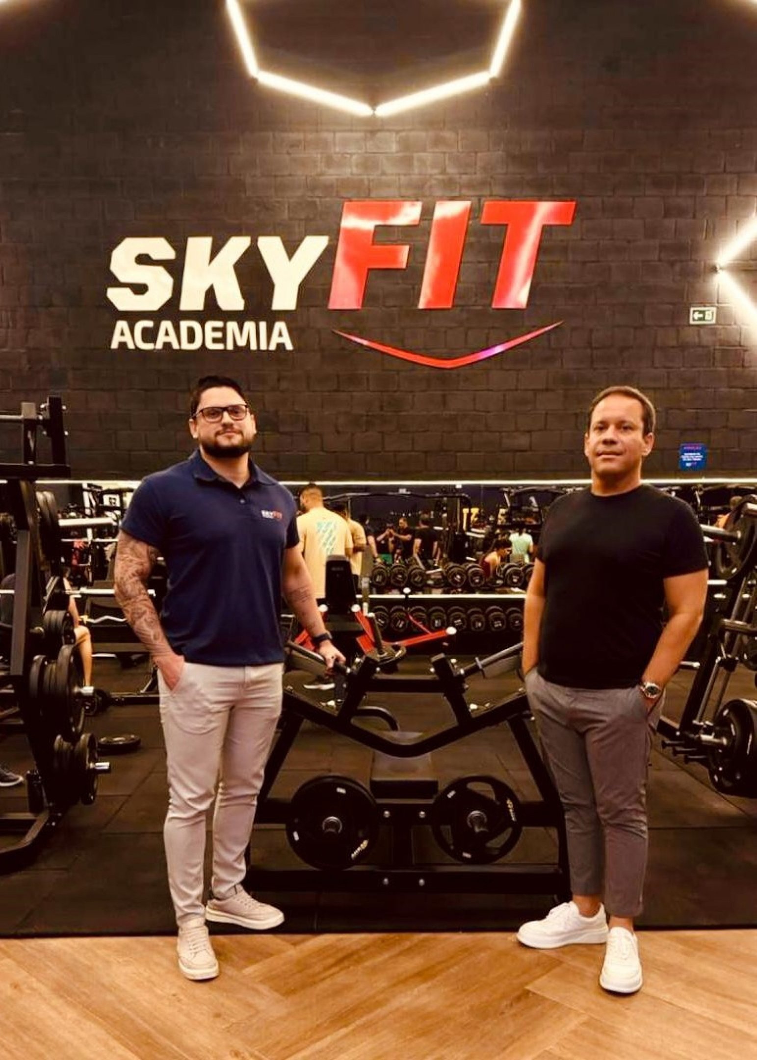 José Henrique Santana e Sérgio Henrique Leão da rede de Academias Sky Fit no Nordeste. Divulgação