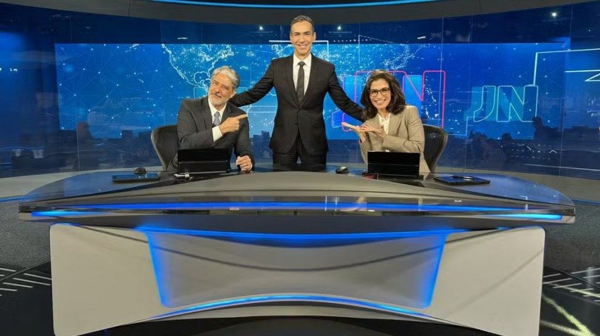 William Bonner, César Tralli e Renata Vasconcelos