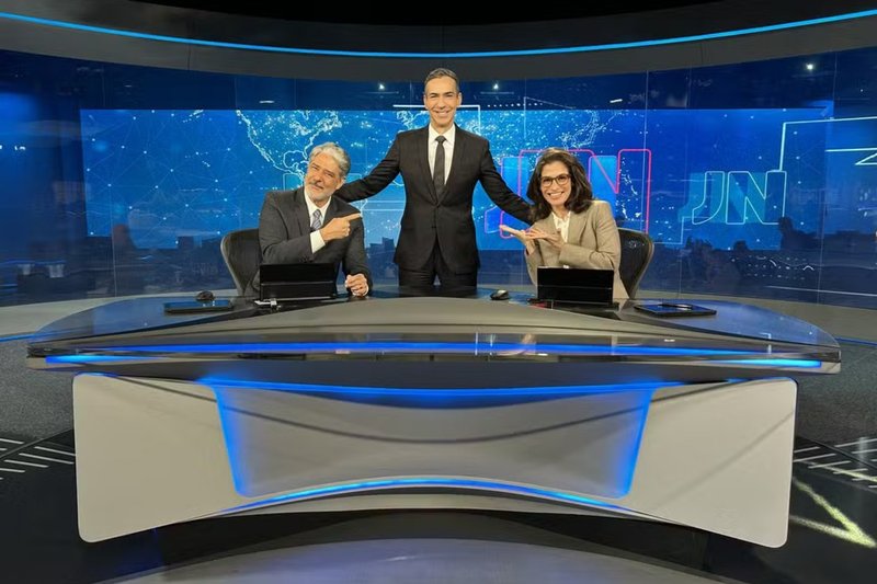 William Bonner, César Tralli e Renata Vasconcelos