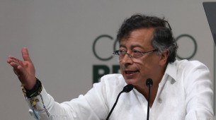 Presidente da Colombia Gustavo Petro discursa na Abertura da Sessão Plenária Geral dos Líderes Conferência das Nações Unidas sobre Mudanças Climáticas COP30