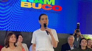 Raquel Lyra discursou no 3º Feirão de Empregos da RMR, no Recife