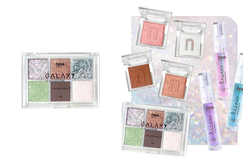 Imagem da linha de produtos da Nina Makeup