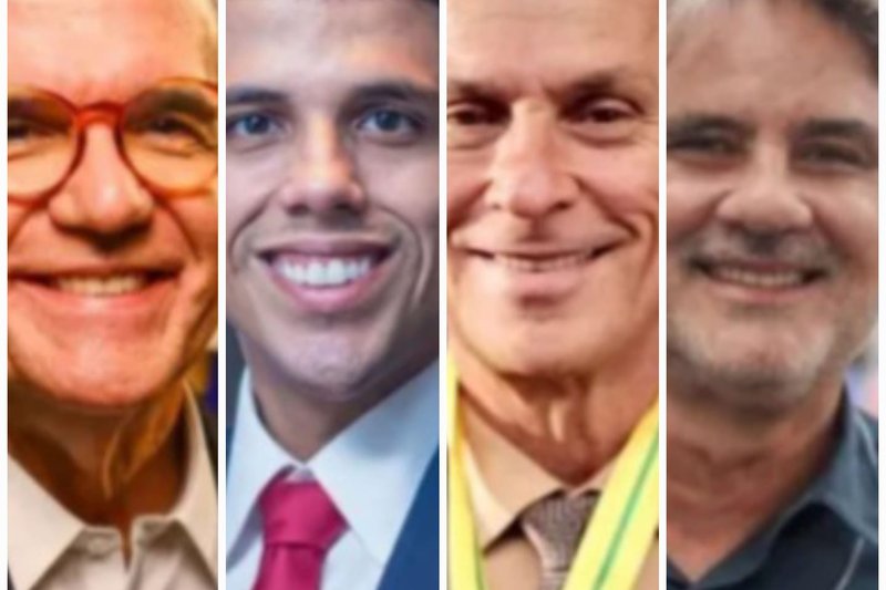 O senador Fernando Dueire, o deputado estadual Jarbas Filho, o prefeito de Vitória de Santo Antão, Paulo Roberto, e o ex-deputado federal, Raul Henry.