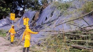 Encosta possui 10,45 metros de altura e 303 metros de extensão