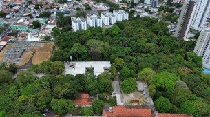 Imagem de drone do Parque da Tamarineira