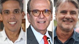 O deputado estadual Jarbas Filho, o senador Fernando Dueire, e o ex-deputado federal Raul Henry