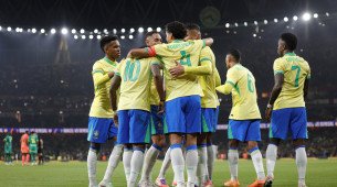 Imagem de jogadores da Sele&ccedil;&atilde;o Brasileira