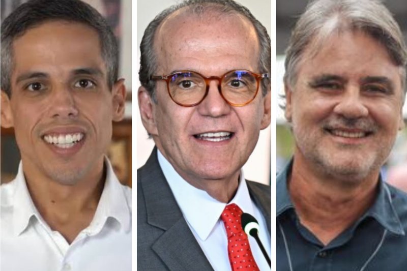 O deputado estadual Jarbas Filho, o senador Fernando Dueire, e o ex-deputado federal Raul Henry