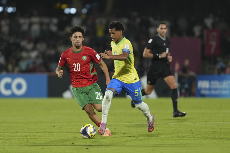 Lance do volante Zé Lucas, do Sport, na decisão entre Brasil x Marrocos pela Copa do Mundo Sub-17