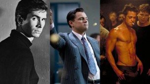 Imagens dos filmes Psicose, O Lobo de Wall Street e Clube da Luta. 