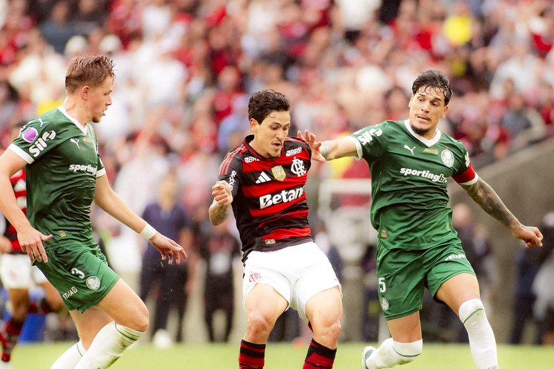 Imagem do confronto entre Flamengo e Palmeiras