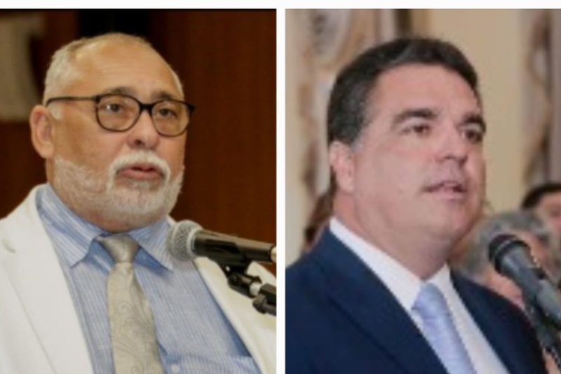 O deputado estadual Francismar Pontes e o secretário da Casa Civil, Túlio Vilaça