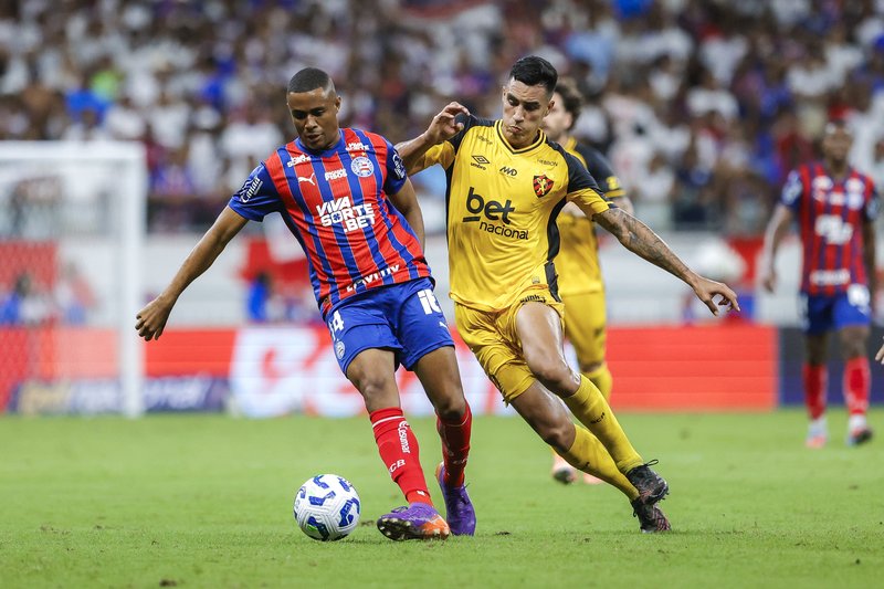 Lance do jogo entre Bahia x Sport na penúltima rodada do Brasileirão