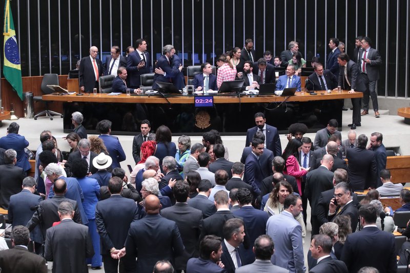 Plenário da Câmara dos Deputados durante a votação