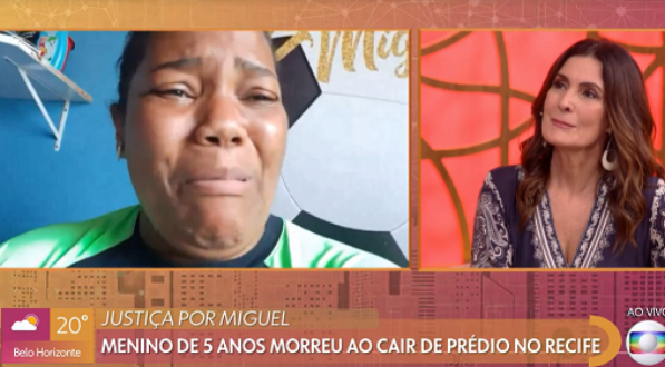 No Encontro, Fátima Bernardes vai às lágrimas em entrevista com mãe de Miguel